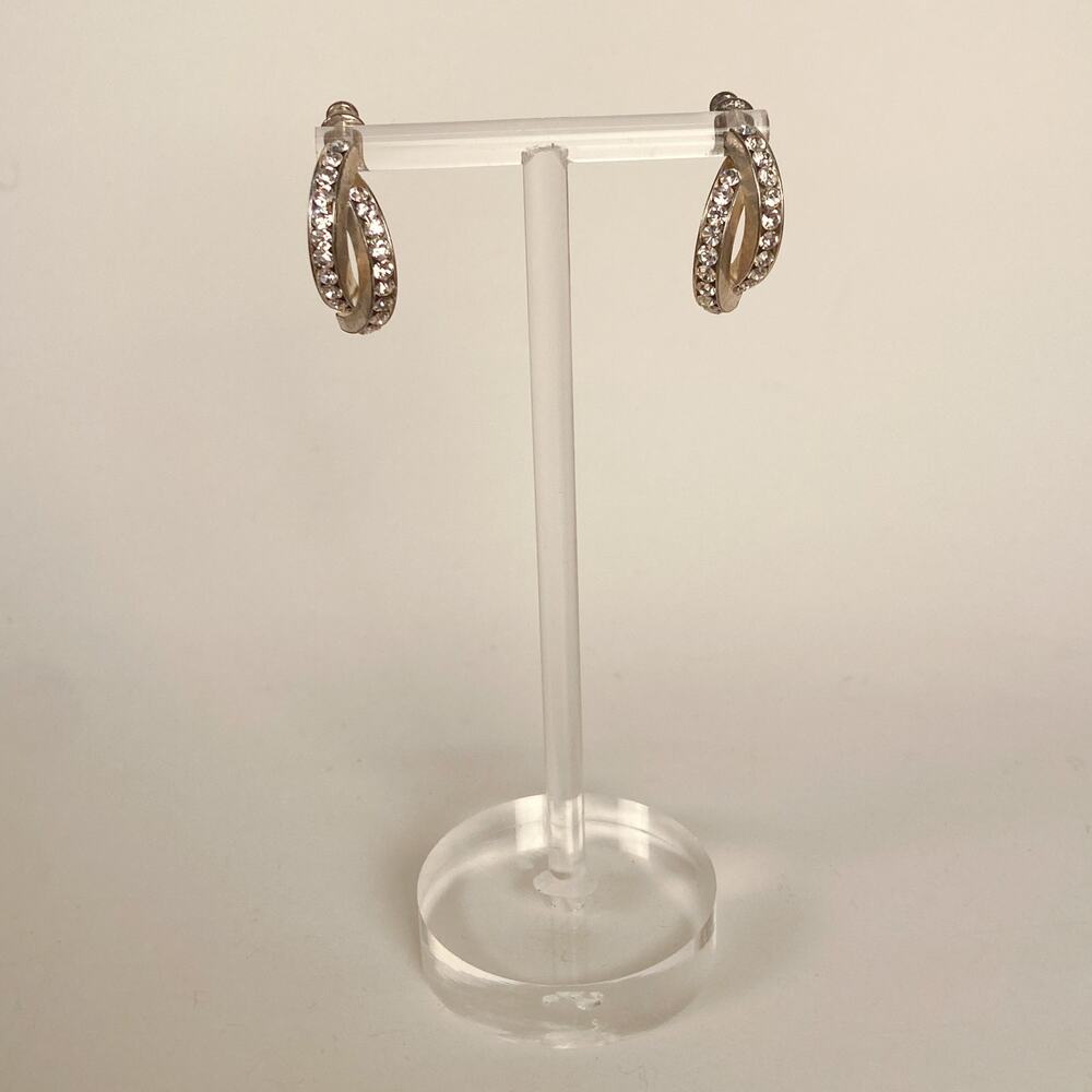 Vintage Rhinestone Twist Earrings
